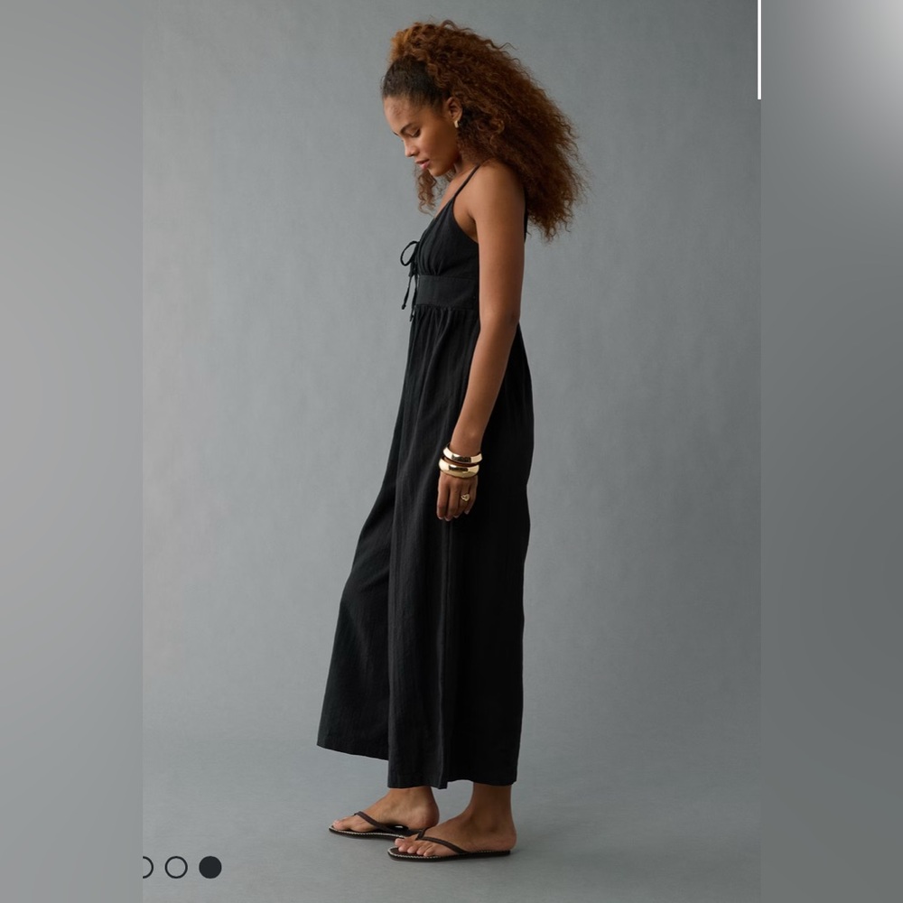 NWT American Eagle Outfitters Black Wide Leg Jumpsuit - Picture 4 of 10